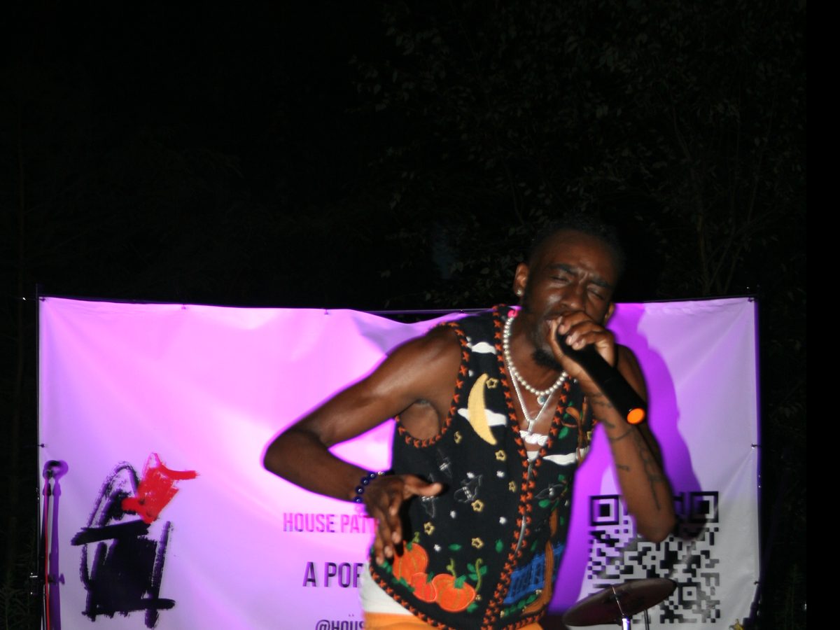 A performer on stage at a House Patrick show